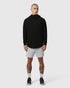 1205. Tech-Waffle™ Quarter Zip Hoodie - Black