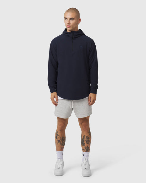 1205. Tech-Waffle™ Quarter Zip Hoodie - Navy