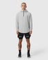 1205. Tech-Waffle™ Quarter Zip Hoodie - Heather Grey