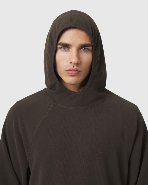 1206. Tech-Waffle™ Scuba Hoodie - Dark Earth
