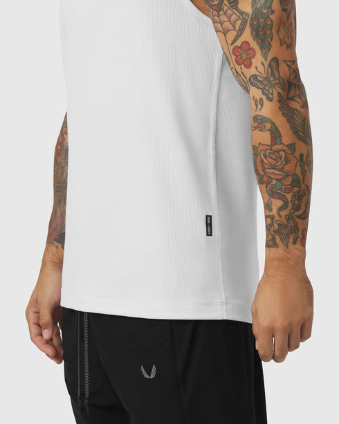 1207. Tech-Waffle™ Slim Tank - White