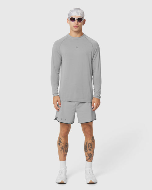 1219. Aerotex™ Perforated Linerless Short - Slate Grey