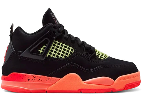 Jordan 4 Retro Black Bright Mango Barely Volt Infrared 23 (PS)