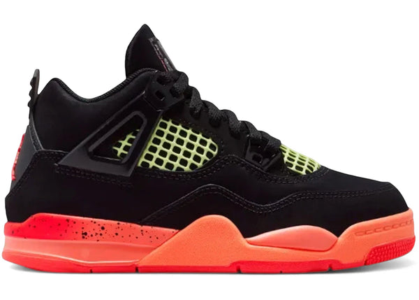 Jordan 4 Retro Black Bright Mango Barely Volt Infrared 23 (PS)