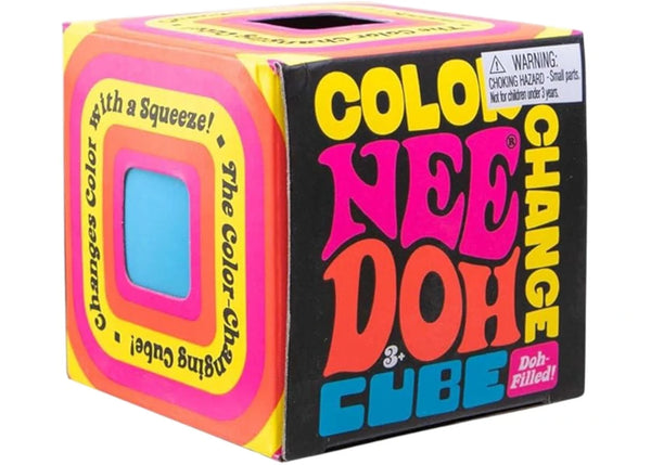 NeeDoh Color Change Cube Sensory Squeeze Toy Blue