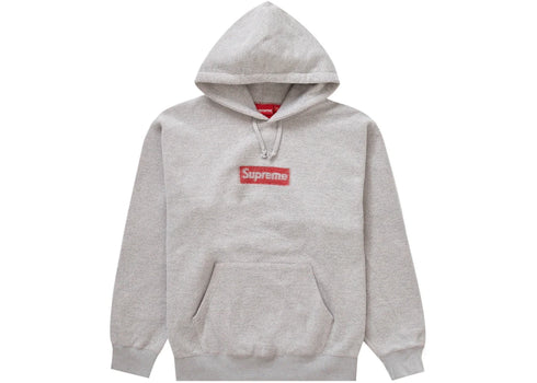 Supreme Inside Out Box Logo Hooded Sweatshirt Heather Grey