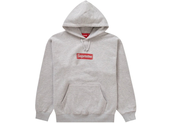 Supreme Inside Out Box Logo Hooded Sweatshirt Heather Grey