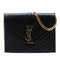 Classic Monogram Envelope Chain Bag Matelasse Chevron Leather Medium