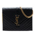 Classic Monogram Envelope Chain Bag Matelasse Chevron Leather Medium