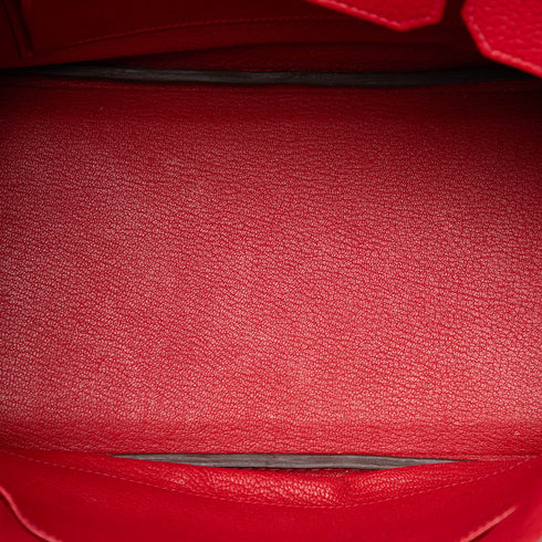 Birkin Handbag Red Togo with Palladium Hardware 30