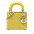 Lady Dior Chain Bag Cannage Quilt Patent Mini