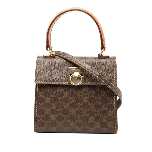 Vintage Logo Top Handle Bag Leather Small