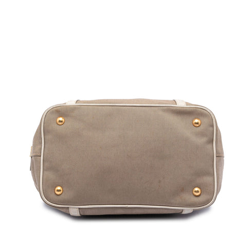 Logo Convertible Tote Canvas with Leather Medium