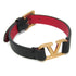 Bangle Leather and Metal Black Bracelet