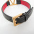 Bangle Leather and Metal Black Bracelet