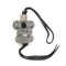 Handbag Charm Leather Black and Gray