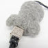 Handbag Charm Leather Black and Gray