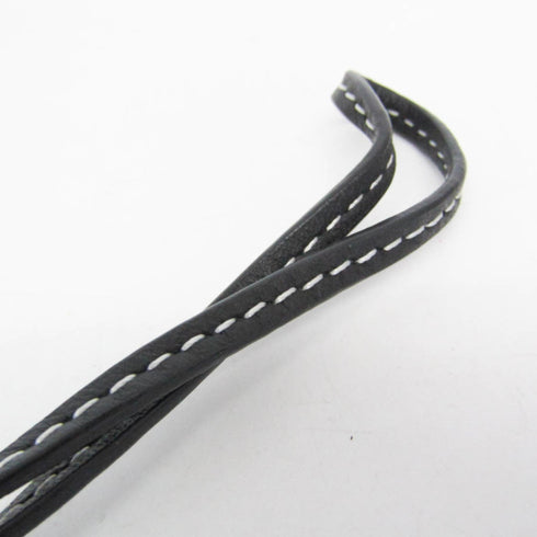 Handbag Charm Leather Black and Gray