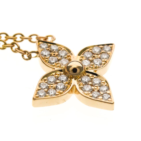 Pendant Necklace 18K Rose Gold with Diamond