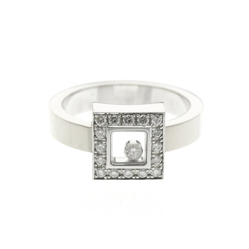 Band Ring 18K White Gold with Diamond