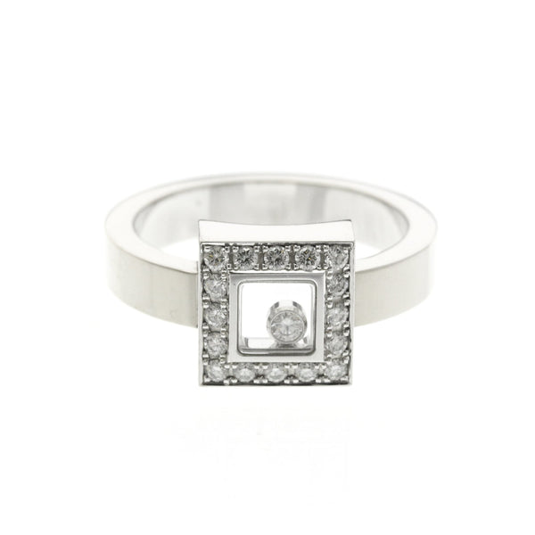 Band Ring 18K White Gold with Diamond