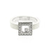 Band Ring 18K White Gold with Diamond