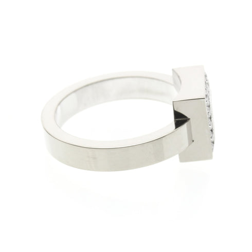 Band Ring 18K White Gold with Diamond
