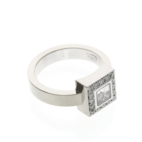 Band Ring 18K White Gold with Diamond