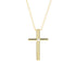 Cross Pendant Necklace 18K Yellow Gold with Diamond