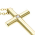 Cross Pendant Necklace 18K Yellow Gold with Diamond