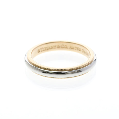 Milgrain Ring Sterling Silver and 18K Rose Gold and Platinum