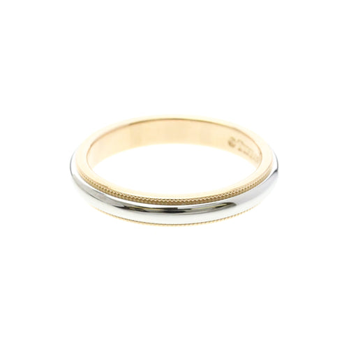 Milgrain Ring Sterling Silver and 18K Rose Gold and Platinum