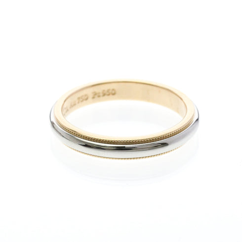 Milgrain Ring Sterling Silver and 18K Rose Gold and Platinum