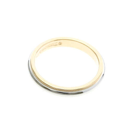 Milgrain Ring Sterling Silver and 18K Rose Gold and Platinum