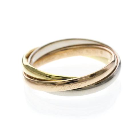 Vendome Louis Cartier Band Ring 18K Tricolor Gold