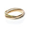Vendome Louis Cartier Band Ring 18K Tricolor Gold
