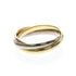 Vendome Louis Cartier Band Ring 18K Tricolor Gold