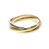 Vendome Louis Cartier Band Ring 18K Tricolor Gold