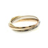 Vendome Louis Cartier Band Ring 18K Tricolor Gold