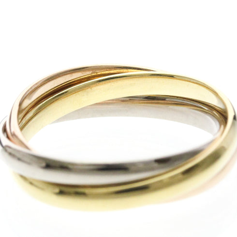 Vendome Louis Cartier Band Ring 18K Tricolor Gold