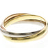 Vendome Louis Cartier Band Ring 18K Tricolor Gold