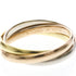 Vendome Louis Cartier Band Ring 18K Tricolor Gold