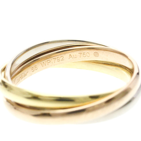 Vendome Louis Cartier Band Ring 18K Tricolor Gold