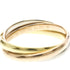 Vendome Louis Cartier Band Ring 18K Tricolor Gold