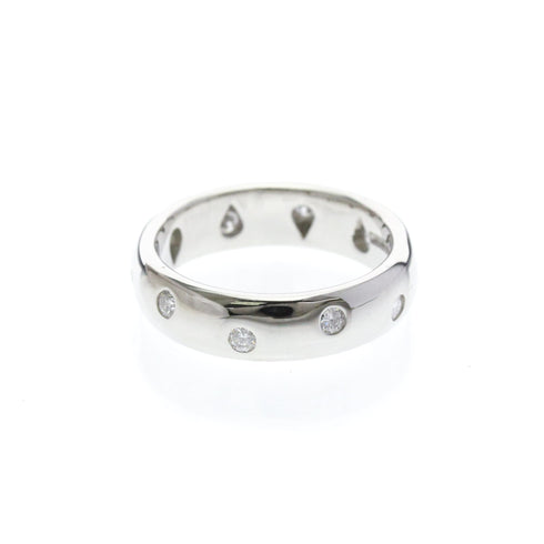 Band Ring Platinum with Diamond