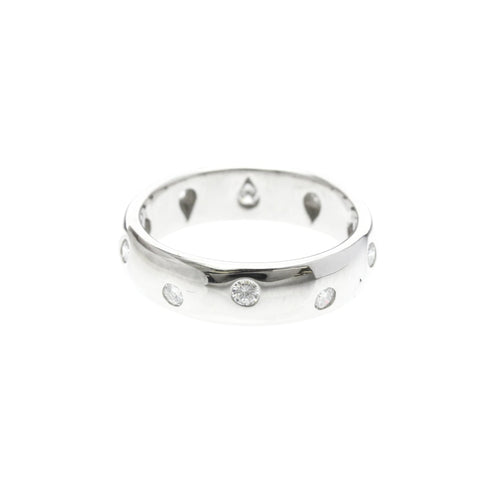 Band Ring Platinum with Diamond