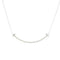 T Smile Pendant Necklace 18K White Gold
