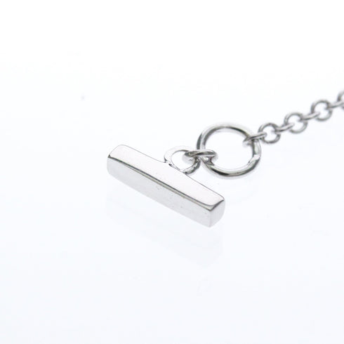 T Smile Pendant Necklace 18K White Gold