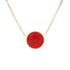 Pendant Necklace 18K Rose Gold with Carnelian and Diamond