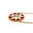 Pendant Necklace 18K Rose Gold with Carnelian and Diamond
